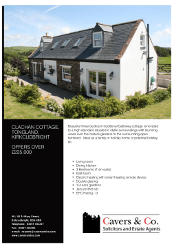 clachan cottage, tongland, kirkcudbright offers over