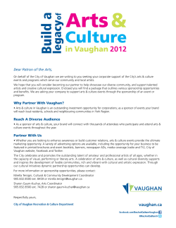 Dear Patron of the Arts, Why Partner With Vaughan? Reach A