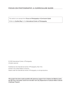 Focus on Photography: A Curriculum Guide