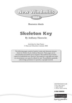 Skeleton Key - Pearson Schools and FE Colleges
