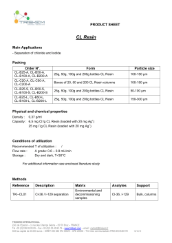 CL Resin - TrisKem International