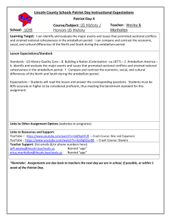 US History / Hon - Lincoln County Schools