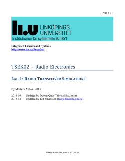 Radio Transceiver simulations