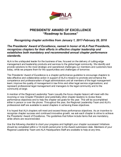 PRESIDENTS` AWARD OF EXCELLENCE