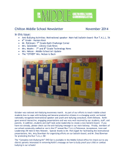 Chilton Middle School Newsletter November 2014