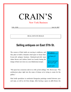Selling antiques on East 57th St.
