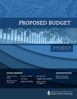 FY17 Proposed Budget