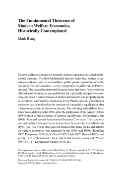 The Fundamental Theorems of Modern Welfare Economics