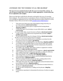 Test Yourself Grammar Answers