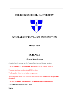 science - The King`s School, Canterbury