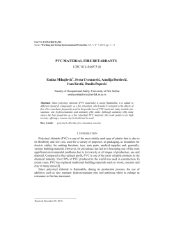 PVC MATERIAL FIRE RETARDANTS