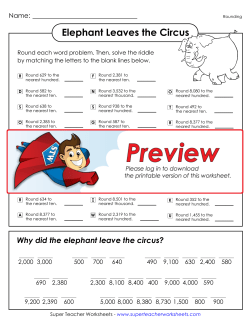 Math Riddle: Circus Elephant