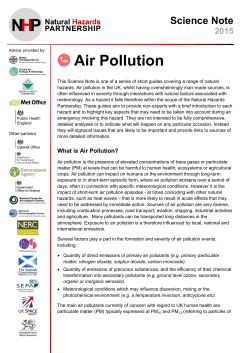 Air Pollution - Natural Hazards Partnership