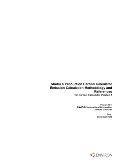 (Carbon Calculator) Emission Methodology