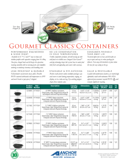 Gourmet Classics&reg; Containers