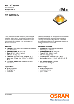 OSLON&reg; Square Datasheet Version 1.0 GW CSSRM2.CM