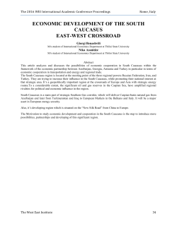 economic development of the south caucasus