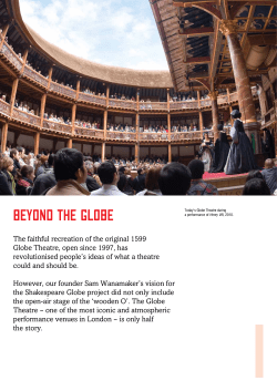 beyond the globe - Shakespeare`s Globe