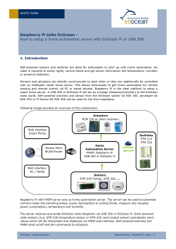 Raspberry Pi talks EnOcean