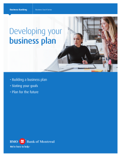 Developing your business plan