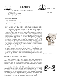 May Newsletter - Warren Caswell