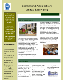 2014-2015 - Cumberland Public Library