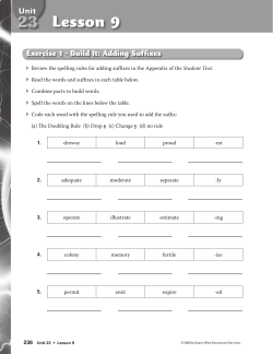 Unit 23 &bull; Lesson 9