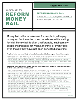 People of color are more likely to have bail denied and bail set