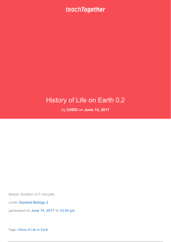 History of Life on Earth 0.2
