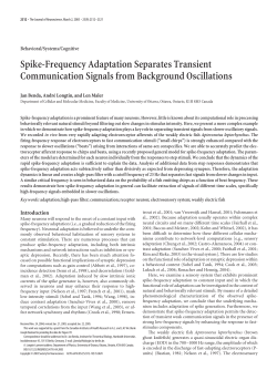 Spike-Frequency Adaptation Separates Transient Communication
