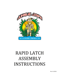 RAPID LATCH ASSEMBLY INSTRUCTIONS