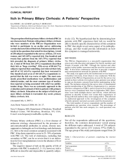 Itch in Primary Biliary Cirrhosis: A Patients` Perspective