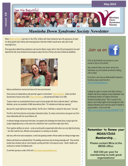 May 2014 - Manitoba Down Syndrome Society