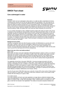 Factsheet Cars submerged in water