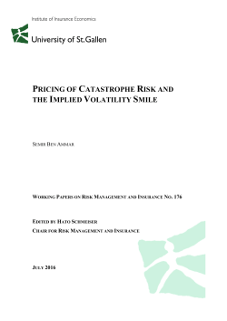 pricing of catastrophe risk and the implied volatility smile