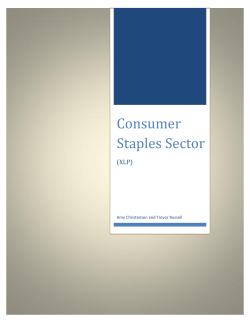 Consumer Staples Sector - Carson College of Business