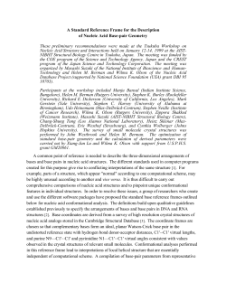 A Standard Reference Frame for the Description of Nucleic Acid