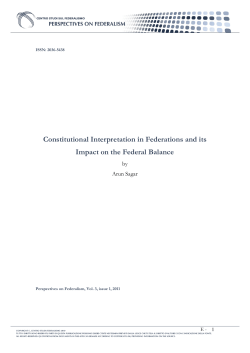 Constitutional Interpretation in Federations and its Impact on the