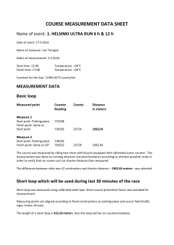 course measurement data sheet
