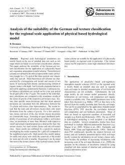 Analysis of the suitability of the German soil texture classification for