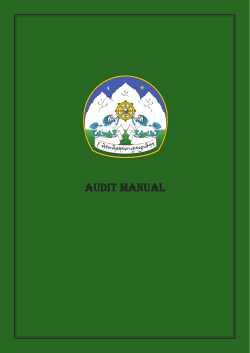 audit manual - Central Tibetan Administration