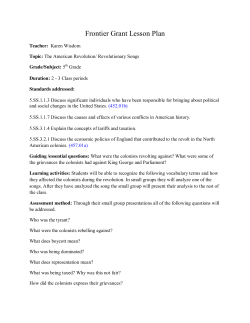 Frontier Grant Lesson Plan