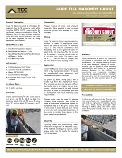 core fill masonry grout