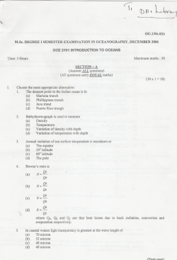 G)! - Department of Physical Oceanography, CUSAT