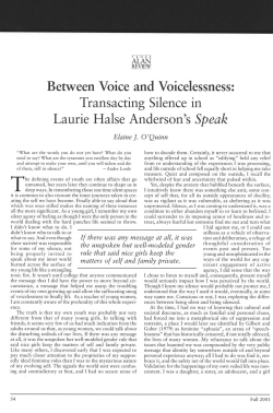 ALAN v29n1 - Between Voice and Voicelessness: Transacting