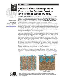 Orchard Floor Management Practices to Reduce Erosion and