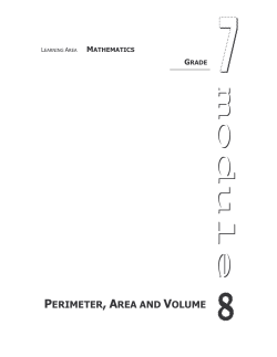 perimeter, area and volume