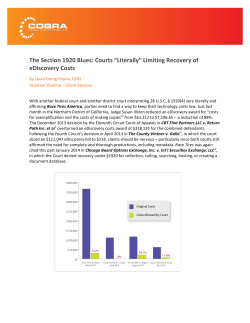 The Section 1920 Blues: Courts “Literally”