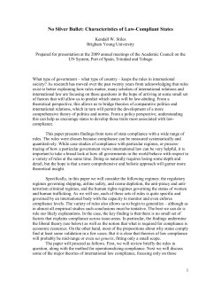 Characteristics of Law-Compliant States