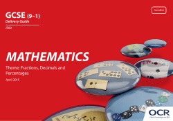 Delivery guide - Section 02 - Fractions, decimals and